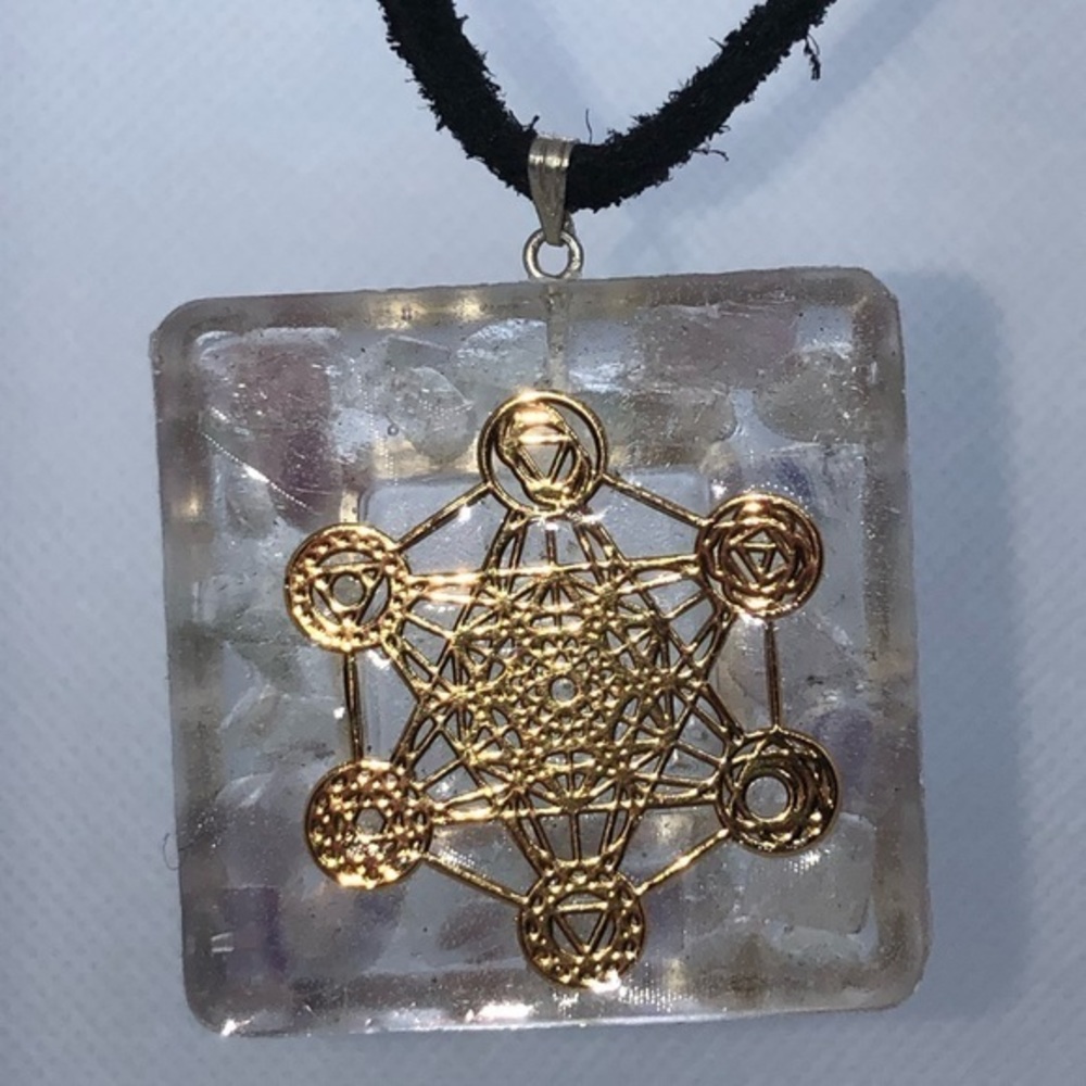 Fluorite Orgonite Necklace